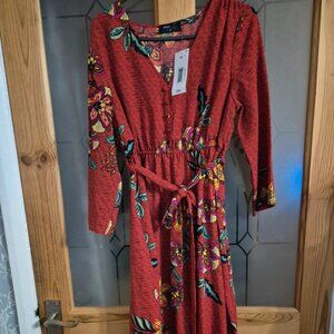Size 10 petite dress bnwt autumn colours